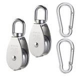 Maxbell Maxbell Metal M25 Single Pulley Block with Carabiners Rope Wheel for Cable Wire Rope