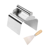Maxbell Landscape Curb Trowel Home Decoration Corner Shaping Trowel with Putty Knife Straight Edge Silver
