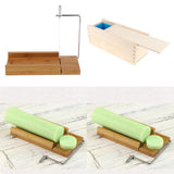 2Pcs Wooden Soap Cutter with Wire Slicer Soap Making Loaf Silicone Mold