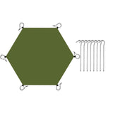 Maxbell Hexagonal Tent Footprint Camping Tarp for Camping Gear Fishing Survival Gear with 6 Tent Stakes