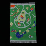 Maxbell 12th Floor Covering Cartoon Yard Figures Printed Rug Embroidery Cloth Mat for Dolls House Living Room Bedroom Decor - Aladdin Shoppers