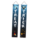 Maxbell 1 Pair Halloween Banners Wall Decor for Haunted House Indoor Outdoor Outside Style F