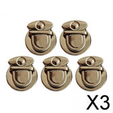 Maxbell 3x5 Pieces Tuck Lock Clasp Bag Lock for Purse for Wallets Leather Handbags Bag B