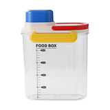 Maxbell Rice Bucket 2.7L Transparent Cereal Container for Kitchen Organization Sugar Blue Handle