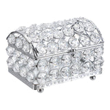 Maxbell Rings Storage Box Jewelry Trinket Box for Earrings Necklaces Mother Day Gift Silver L