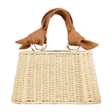 Maxbell Beach Bag for Women Retro Design Supplies Handbag for Birthday Holiday Daily Beige
