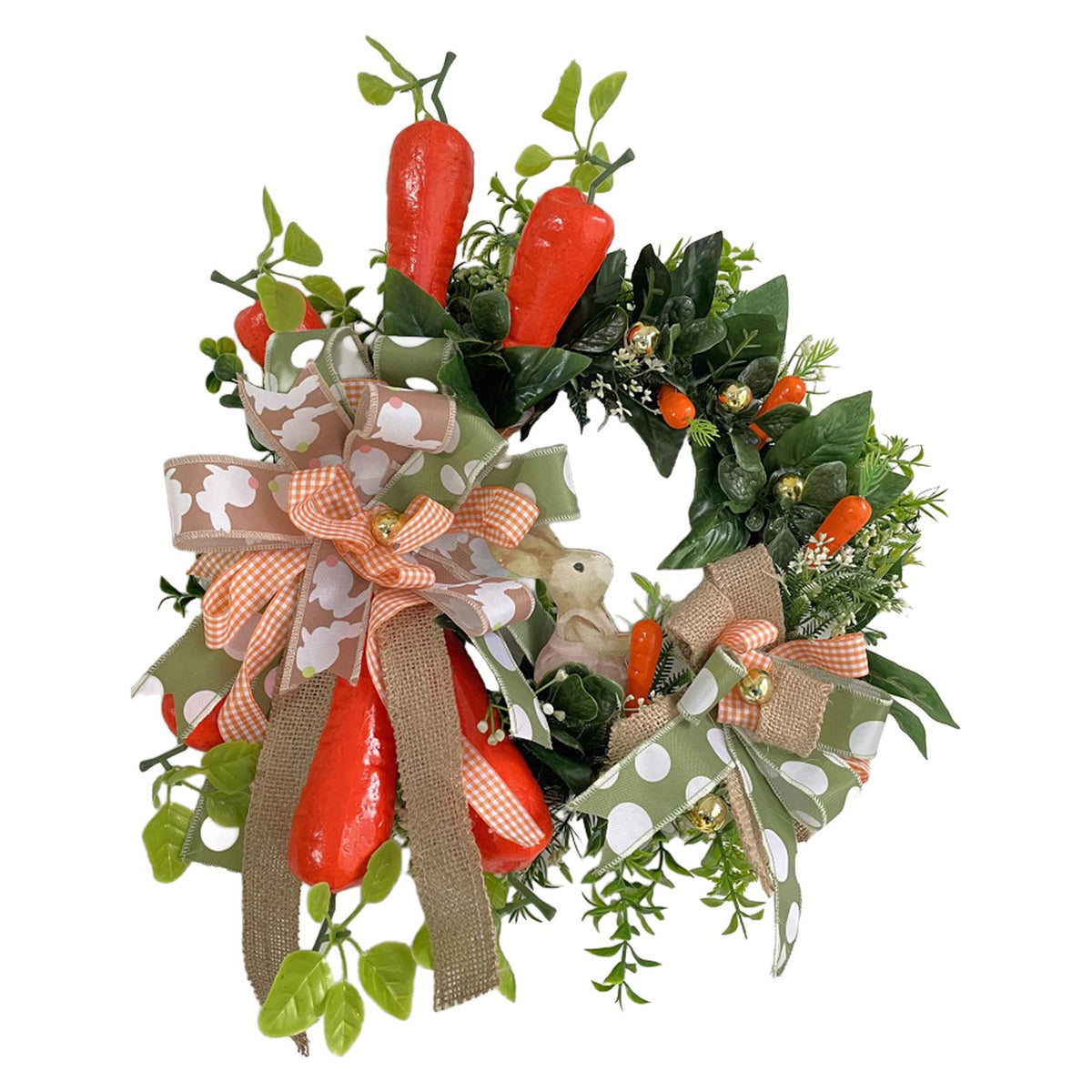 Maxbell Easter Wreath for Front Door Hanger Spring Wreath for Door Patio Celebration 45cm