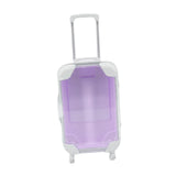 Maxbell Cute Doll Suitcase Doll Travel Luggage for 18 inch Doll Children Toy Playset Light Purple