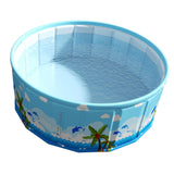 Maxbell Foldable Kiddie Pool Non Inflatable Swimming Pool for Garden Backyard Summer 120x45cm