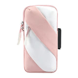 Maxbell Sports Armband Universal Wrist Pouch Phone Sleeve for Sport Jogging Home Gym pink white