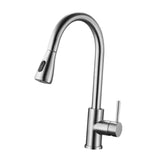 Maxbell Kitchen Faucet with Pull Down Spray Waterfall Kitchen Sink Faucet for Camping 2 gears silvery