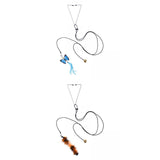 Maxbell 2x Cat Toy Funny Cats Stick Hanging Kitten Interactive Retractable Playing