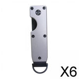 Maxbell 6xKey Organizer Minimalist Metal Key Storage Buckle Keychain Father's Day Gift Gray
