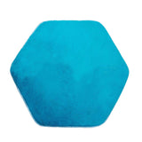 Maxbell Soft Coral Fleece Kid Tent Carpet Rug Pad Bedroom Cushion - Hexagonal Blue