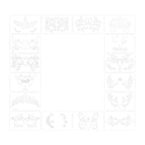 Maxbell 4xFace Paint Stencils for Kids Reusable Durable for Halloween Holidays Cosplay