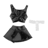 Maxbell 1/6 Female Doll Clothes Female Clothes Set Vest for 12inch Cosplay Dolls Black