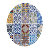 Maxbell Waterproof Table Cover Kitchen Elastic Edged Tablecloth 47" Round Pack of 2