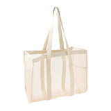 Maxbell Mesh Shower Tote Bag Basket Bath Organizer for Swimming Bathroom Beach White