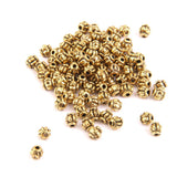 Maxbell 200± Alloy Spacer Beads Pumpkin Round Ball Gold/Silver DIY Jewelry Making 4mm