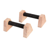 Maxbell 2x Push up Stands Wooden Upper Body Strength Training Home Fitness Equipment 20cm
