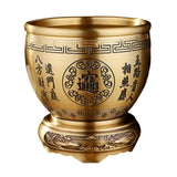 Maxbell Maxbell Brass Feng Shui Bowl Gift Desk Money Bank Statue Figurine Treasure Basin With Base Stand