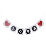 Maxbell LOVE Heart Wedding Bridal Western Party Decoration Bunting Garland Banner