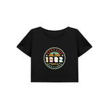 Maxbell Maxbell Women's Loose Crop Ladies Crew Neck Tee for Office Hiking Holiday S