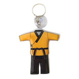 Maxbell 6xTaekwondo Keychain Metal Keyring Cute Bag Charms Key Holder Sports Keychains Yellow