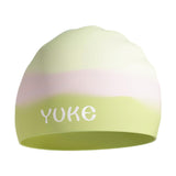 Maxbell Kids Swim Cap for Long Hair Swimming Hat for Swimming Pool Diving Snorkeling Green Pink