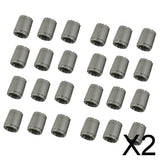 Maxbell 2x24 Pieces Wheel Tire Valve Stem Caps for TPMS Standard Valve Grey