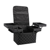 Maxbell Travel Makeup Bag Tote Cosmetic Organizer Case for Travel Outdoor Activities Black Zipper