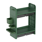 Maxbell Book Display Shelf Practical Bookshelf Bookcase for Kitchen Bedroom Sundries Green 2 Layer
