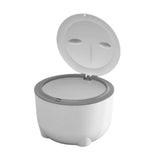 Maxbell Hooded Cat Litter Bin with Lid Portable Dog Trash Trash Can for Small Animals White