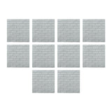 Maxbell 10 Pieces 3D Wall Panels for Bedroom, Bathroom, Kitchen Waterproof Wallpaper Light Gray