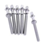 Maxbell 6Pcs Drum Tension Rods M5 Drum Lug Mounting Screws for Percussion Accs Build M5x40mm