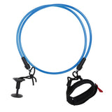 Maxbell Maxbell 4ft 5.5mm Straight Bodyboard Surfboard Leash & Bicep Wrist Cuff - Blue