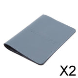 Maxbell 2xNew Travel Leather Passport Holder Card Case Protector Cover Wallet Blue