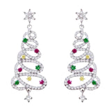 Christmas Earrings Stud Earrings for Xmas Costume Outfit Accessories Holiday Xmas Tree