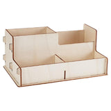 Maxbell Wooden Desk Organiser Pen Holder Display Box DIY for Office Desk Accessories