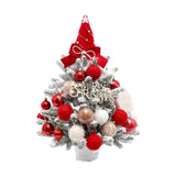 Mini Christmas Tree with Light Tabletop Decoration for Porch Cabinet Balcony 45cm 17.72inch Red