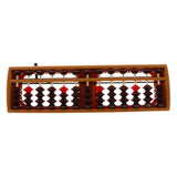 Maxbell Maxbell 13 Rods Portable Plastic Beads Column Abacus Counting Number Soroban Calculating Tool Educational Math Toy Brown Beads Black Frame