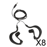 Maxbell 8x3.5mm Earhook Sport Waterproof Earphone Headphone for iPod MP3 Player Black