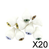 Maxbell 20x8 Pcs Round Acrylic Doll Eyes Eyeballs 16mm