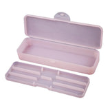 Maxbell Maxbell Two Layer Storage Box Nail File Dotting Drawing Brush Container Case Pink