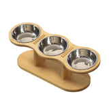 Maxbell Elevated Dog Bowl with Stand Raised Cat Feeder for Puppy Small Dogs and Cats argent bowl