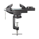 Maxbell Clamp-on Vise 360° Rotate Clamp Vice for Woodworking Craft Creation Modeling clampmouth 8cm black