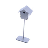Maxbell Dollhouse Bird House Pretend Play DIY for Garden Micro Landscape Diorama argent