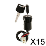 Maxbell 15xIgnition Starter Switch Lock Key Motorcycle Motorbike ATV Quad Dirt Bike