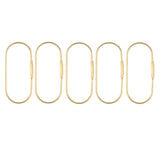 Maxbell 5 Pieces Brass Screw Lock Keychain Ring Clip Tool Hook Clasp O shape