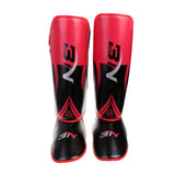 Maxbell Shin Instep Pads MMA Leg Foot Guards Muay Thai Kick Boxing Guard Red - Aladdin Shoppers